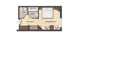 Doppelzimmer ohne Balkon 22m2 mit HP